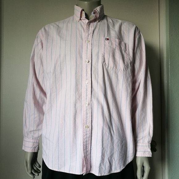 Tommy Hilfiger Other - TOMMY HILFIGER Button Down Pinstripe Shirt Large